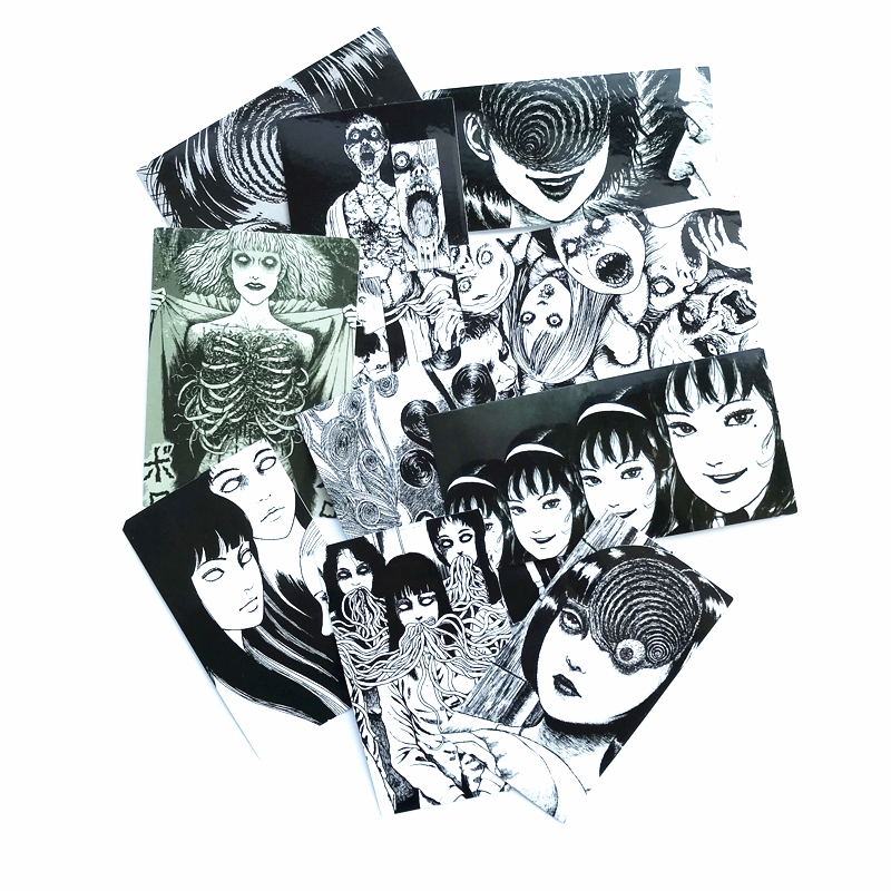 Decal dán tường -10 Pcs/set Junji Itou Horror Comic Stickers - Jdm Skateboard Doodle Stickers