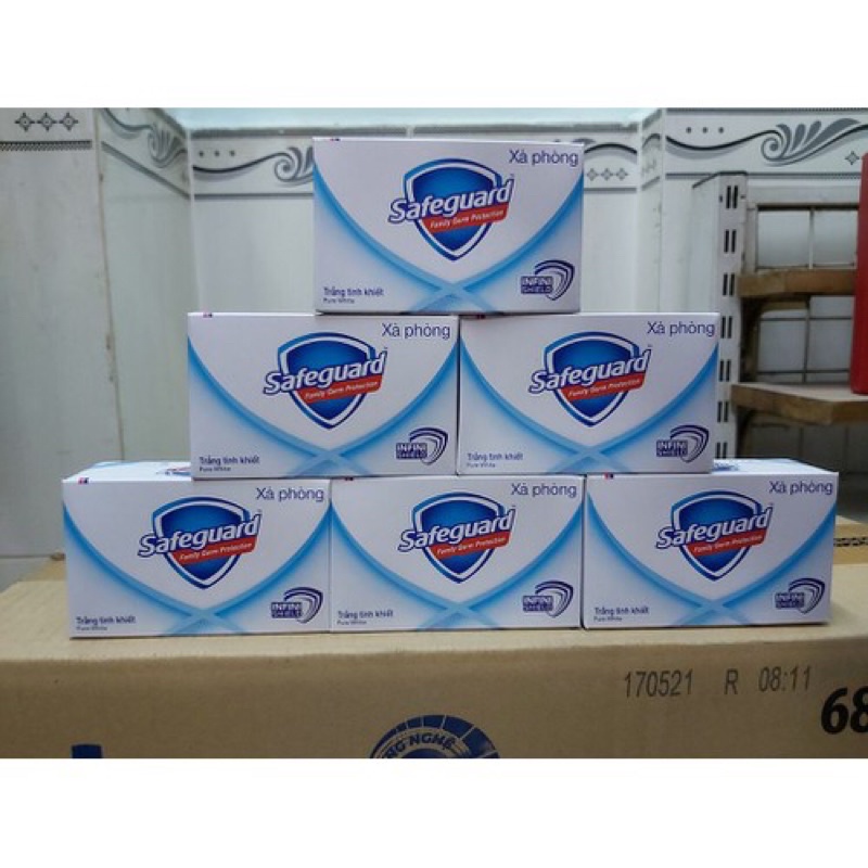 Combo 6 Xà Bông Cục Safeguard Trắng Tinh Khiết 130g