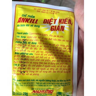 Chế phẩm trừ Kiến Gián ANKILL (gói 20gr)