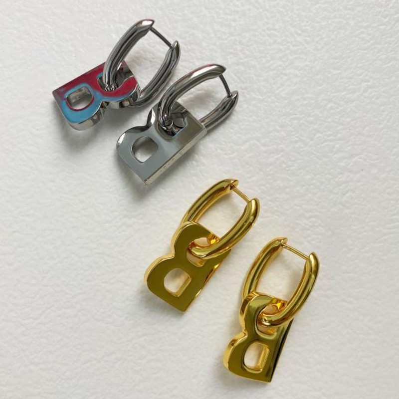 Đôi Bông Tai Hình Chữ B Độc Đáo Dành Cho Nữ