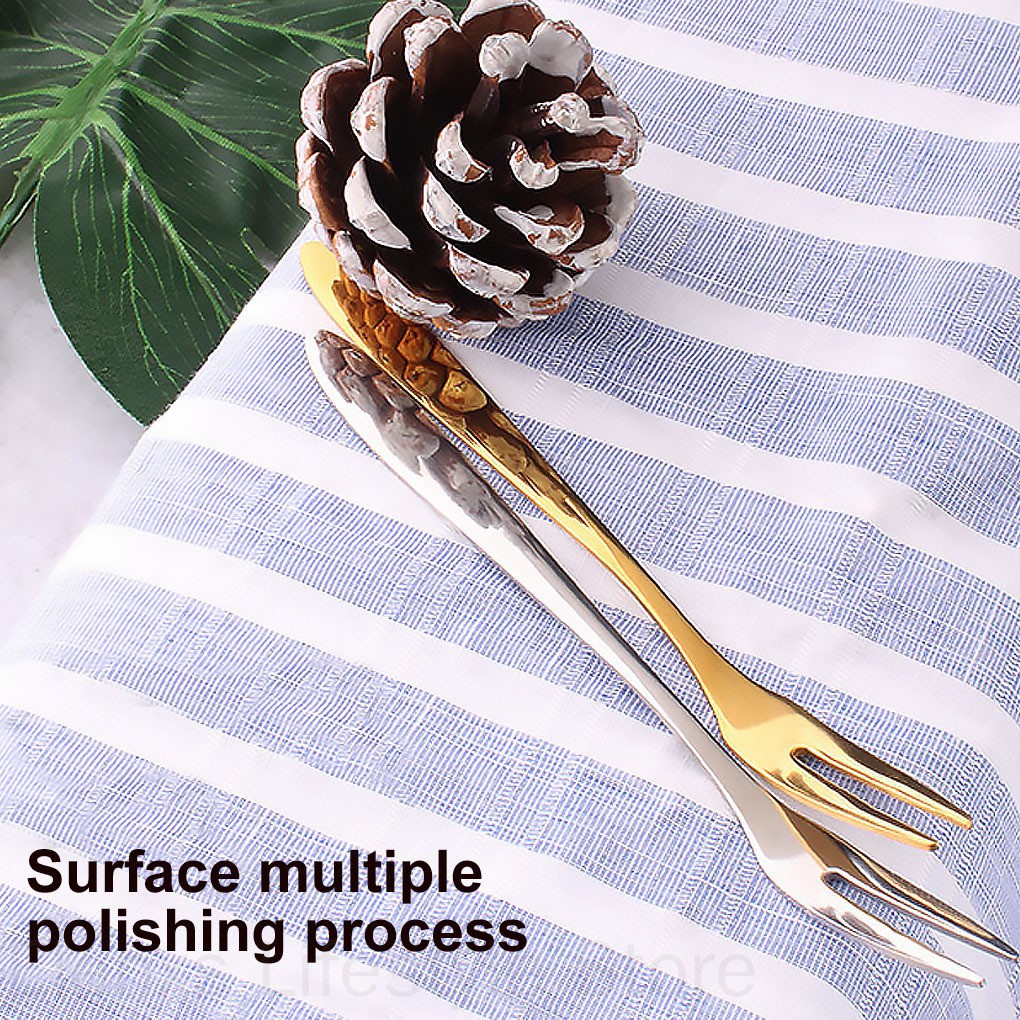 Nĩa ăn bánh/trái cây bằng thép không gỉ