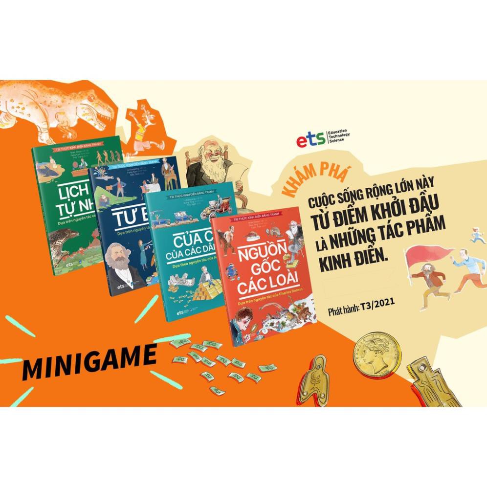 Sách - Tri Thức Kinh Điển Bằng Tranh - Nguồn Gốc Các Loài  Kèm Bookmark