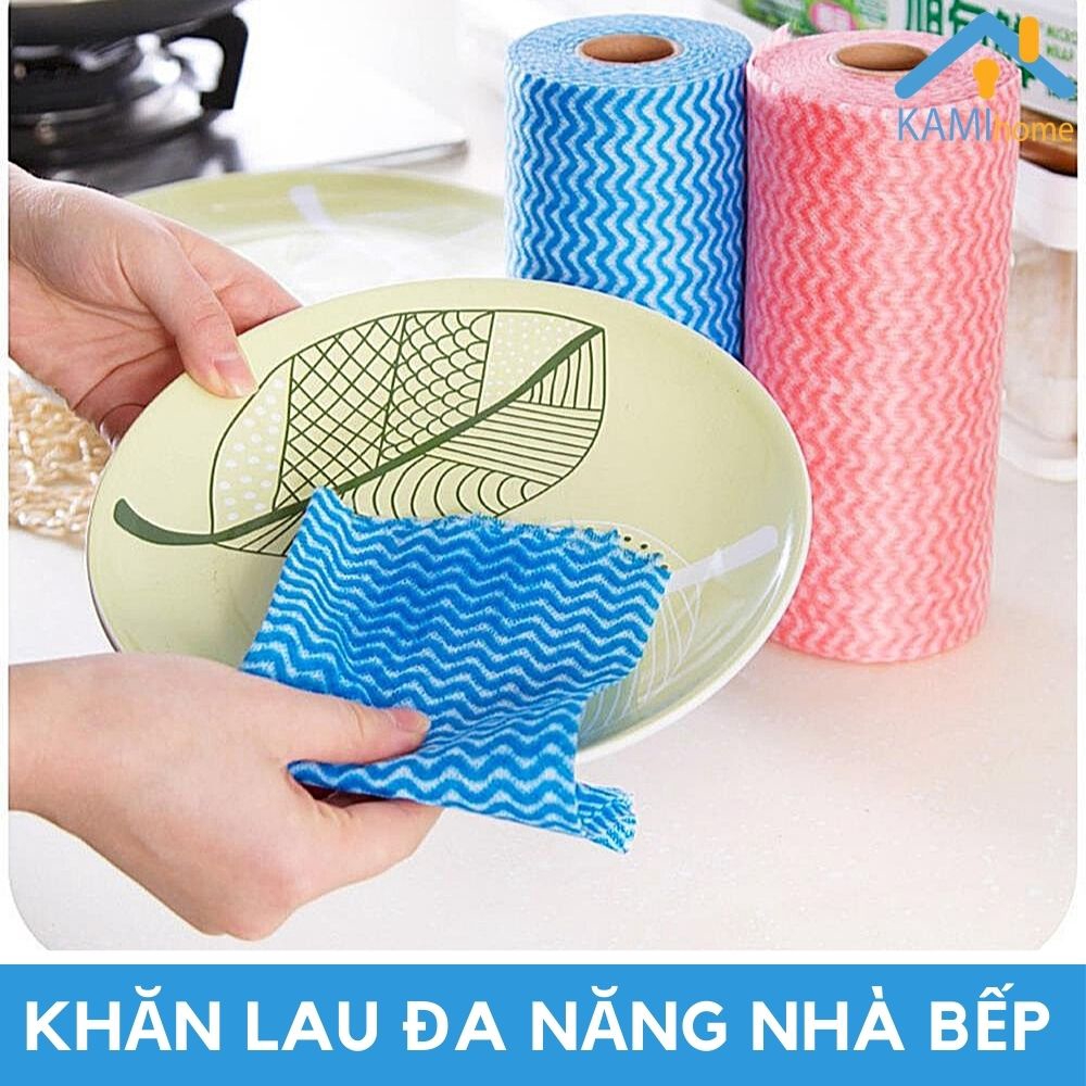 Khăn lau bếp đa năng dạng Cuộn Vải không dệt dùng Khô và Ướt mã 70017