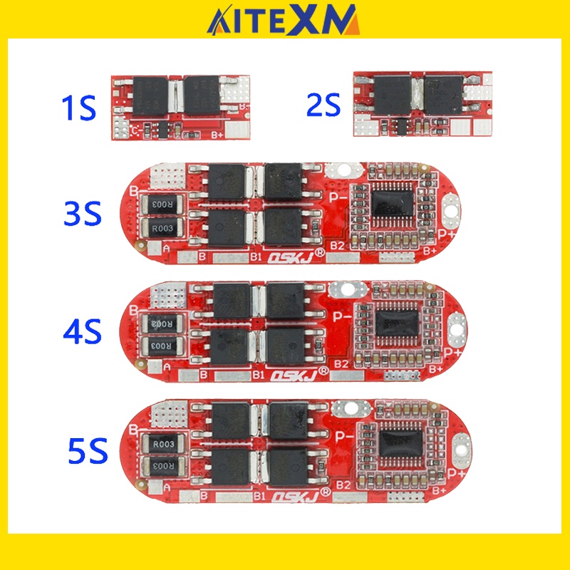 Bảng Mạch Bảo Vệ Pin Lithium Bms 1S 2S 10A 3S 4S 5S 25A Bms 18650