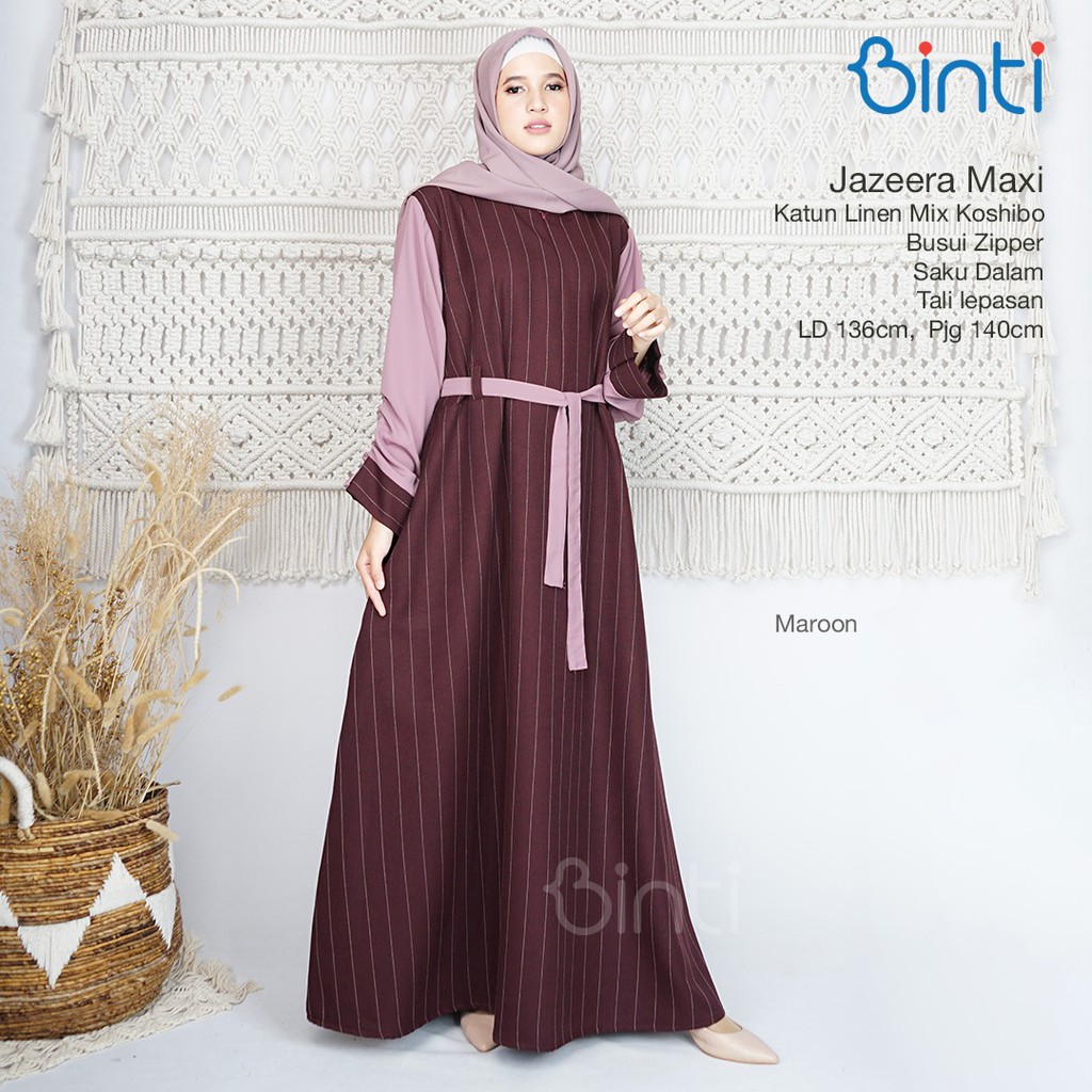 Đầm Cotton Lanh Phong Cách Jazeera Ld 136 Gamis Busui Salur Mix Koshibo