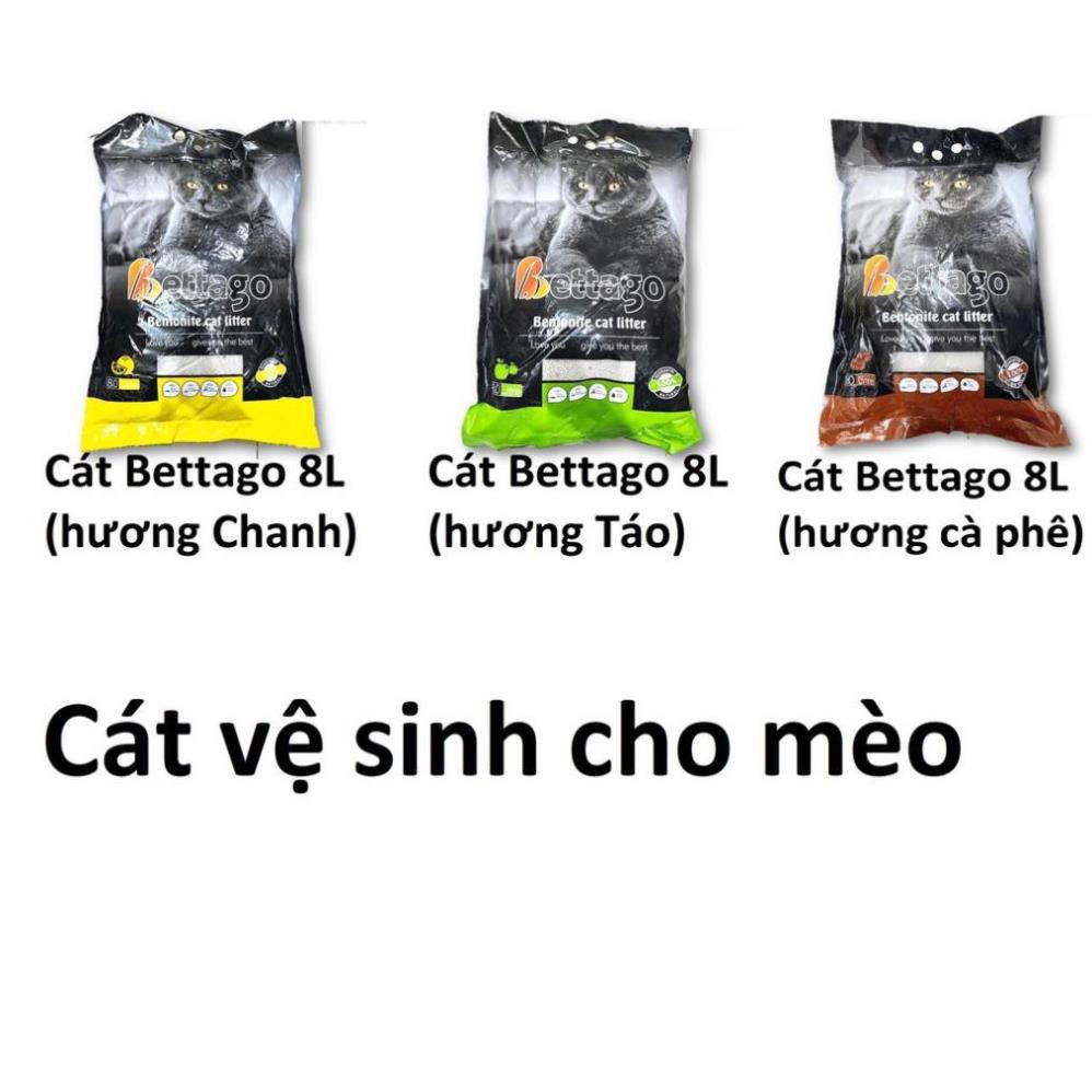 Doremiu BETAGO &amp; ABOSS  - Túi 8 Lít Cát vệ sinh mèo siêu tiết kiệm cát đất sét dễ vón cục, hạt to ít bụi