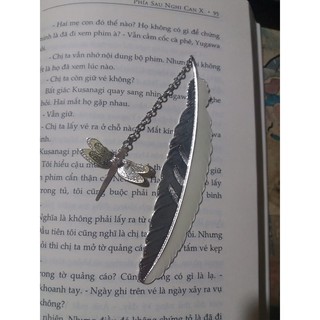 BOOKMARK DẠ QUANG CHẶN SÁCH - Hình lông vũ con chuồn chuồn