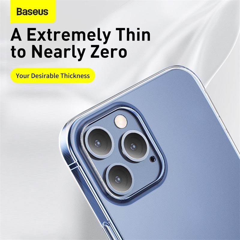 Ốp Điện Thoại Baseus Cho iPhone 12 mini 11 Pro Xs Max X Bằng TPU Mềm Màu Trong Suốt