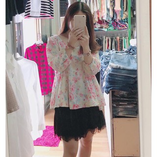 áo baby doll hoa tay lỡ cực xinh