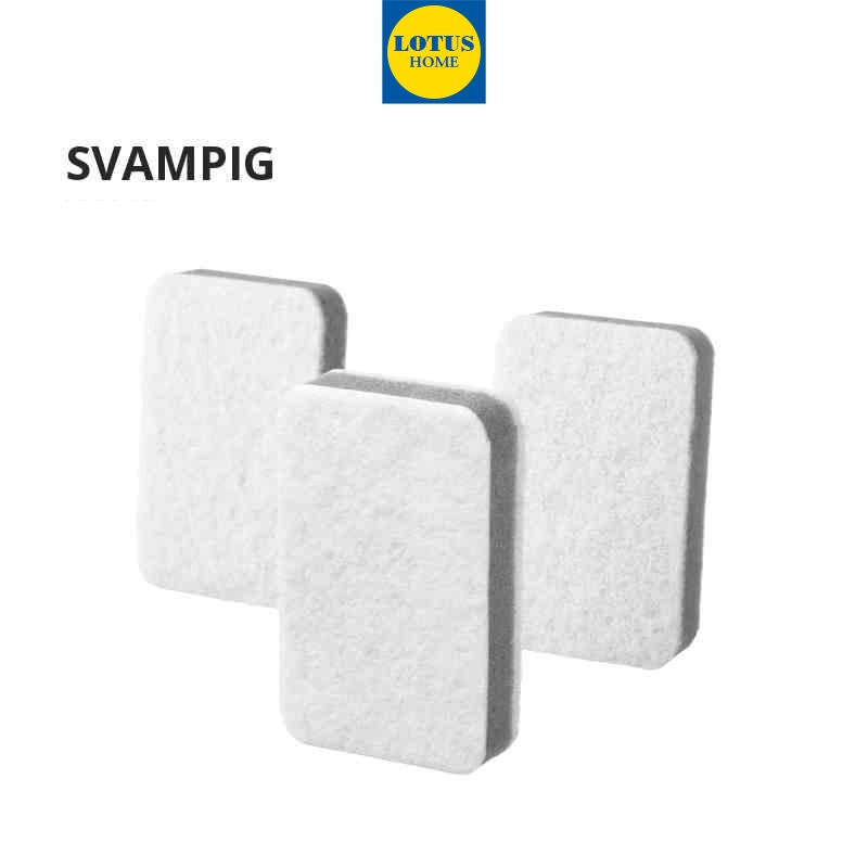 IKEA Bộ 3 miếng bọt biển cọ rửa bát chén đa năng IKEA Svampig