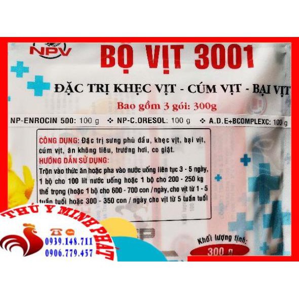 BỘ VỊT 3001 ( gồm 3 gói trong 1)