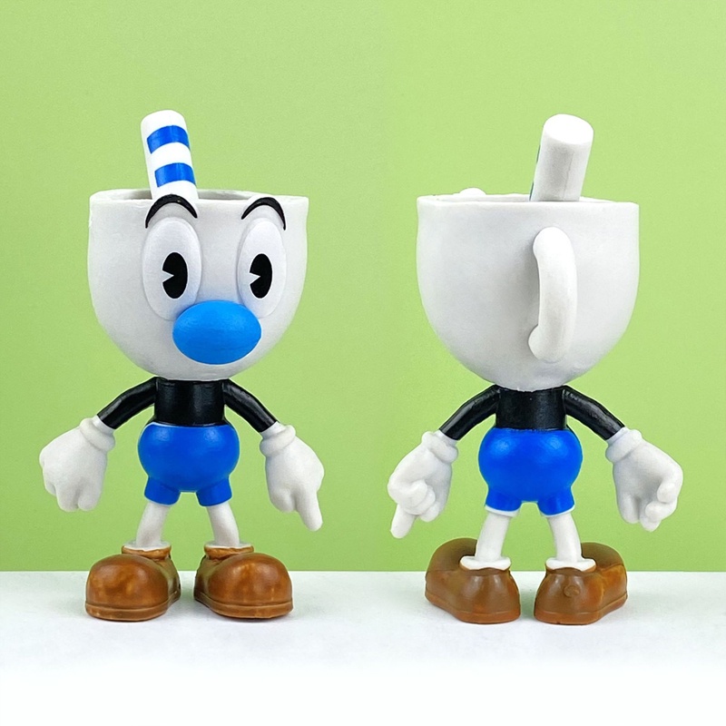 Set 6 Mô Hình Nhân Vật Mugman Mark Cup King Dice Ollie Duke Jasper Bowlboy Trong The Cuphead Showhead Bằng PVC