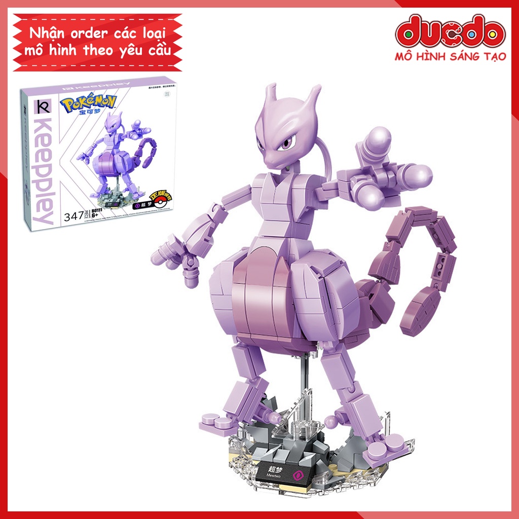 Keeppley B0111 Lắp ghép Pokemon Mewtwo - Đồ chơi Xếp hình Mô hình Pikachu
