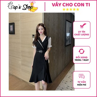 Váy cho con ti, dáng trẻ trung, sang chảnh, có kèm đai
