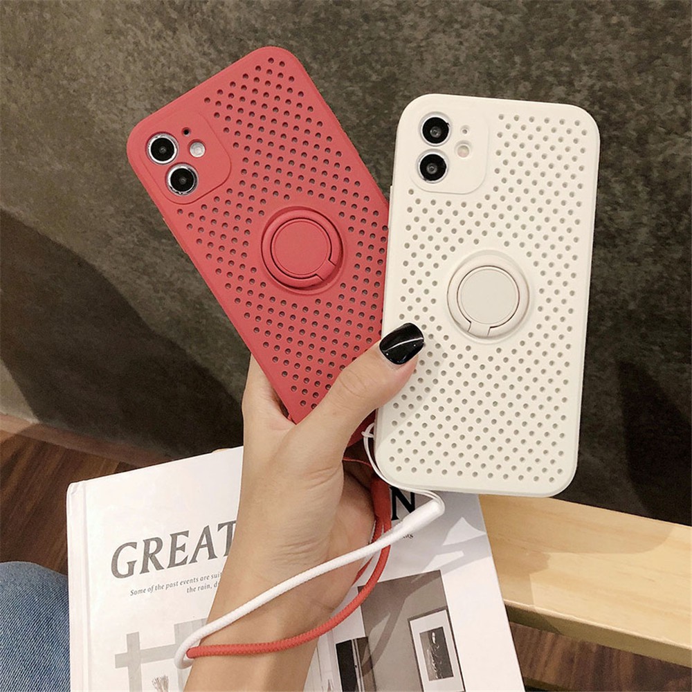 Ốp điện thoại kèm móc ngón tay thích hợp cho Iphone 12 11 Pro Max X Xr Xs Max Se 2020 7 8 Pro Plus