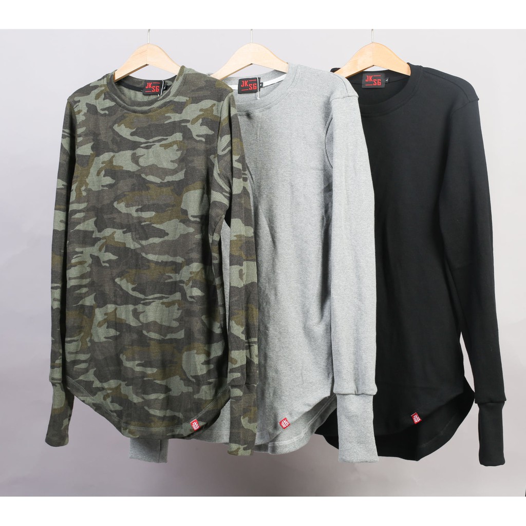 Áo Thun Cotton Nam Cao Cấp , Chất Co Giãn Tốt, Dày Dặn, Tay Dài Xỏ Ngón Chống Nắng Tiện Lợi, Vạt Áo Bầu Thời Trang VB2 | BigBuy360 - bigbuy360.vn