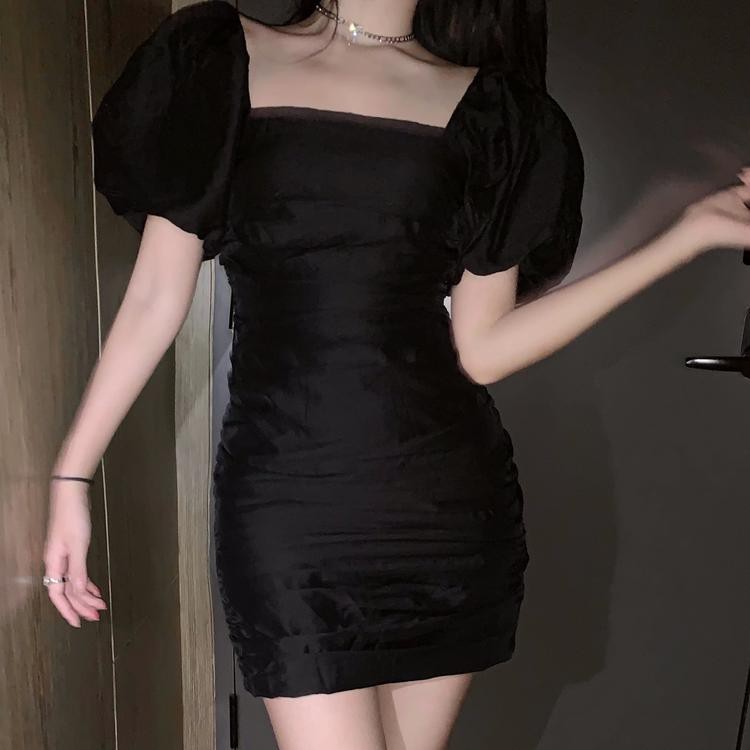 Đầm nữ dáng ôm hở lưng mini tay ngắn Emilyshop