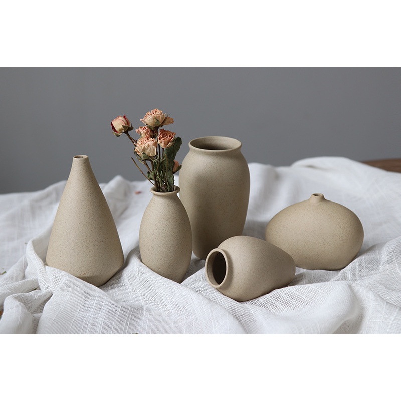 LỌ HOA BẰNG GỐM MINI NGHỆ THUẬT CẮM HOA , TRANG TRÍ NHÀ CỬA , BÌNH HOA TIMEDECOR