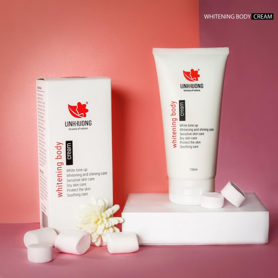 Kem Body Dưỡng Trắng Da An Toàn Hiệu Quả Whitening Body Cream Chính Hãng Linh Hương 150ml