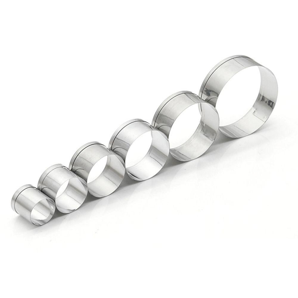 Bộ 6 Khuôn Cắt Bánh Quy Hình Tròn Bằng Thép Không Gỉ