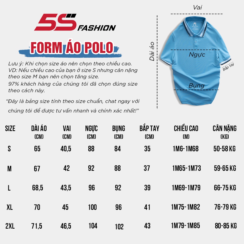 Áo Polo Nam 5S  Tay Ngắn, Chất Liệu Cupro Cao Cấp, Mềm Mịn, Thấm Hút, Giữ Phom Tôn Dáng