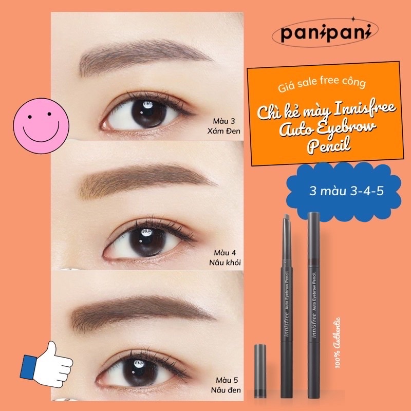 [100% AUTH] Chì Kẻ Mày 2 Đầu Innisfree Auto Eyebrow Pencil