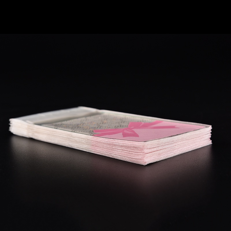 Set 100 Túi Đựng Bánh Kẹo Quà Tặng Họa Tiết Ren Hoa Mini Tự Dính DIY