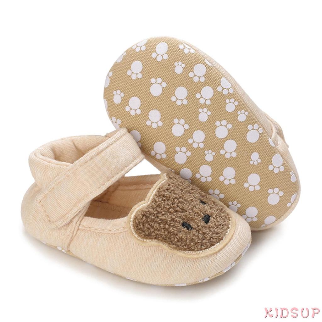 Giày Búp Bê Hình Gấu/Thỏ/Gấu/Thỏ Hoạt Hình Thoáng Khí Chống Trượt Dành Cho Bé 0-12 Tháng Tuổi