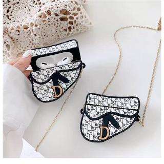 Vỏ Bảo Vệ Hộp Sạc Tai Nghe AirPods Pro/1/2/ 3rd Bằng Silicon Họa Tiết Dior Kiểu Yên Ngựa Sang Trọng