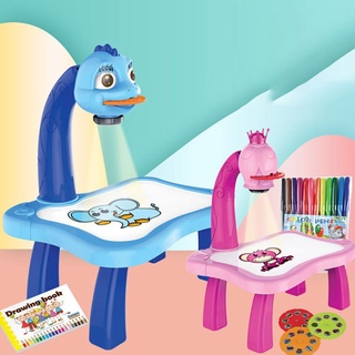 Máy chiếu đa năng, bàn vẽ thông minh có máy chiếu ảnh kèm nhạc cho bé tập tô tập vẽ