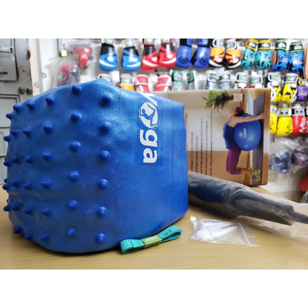 Bóng Yoga Cao Cấp, Cao Su Chịu Lực, Chống Nổ, hãng beYoga Đài Loan, 2 mặt Trơn và Gai, Cỡ Trung Bình 65cm