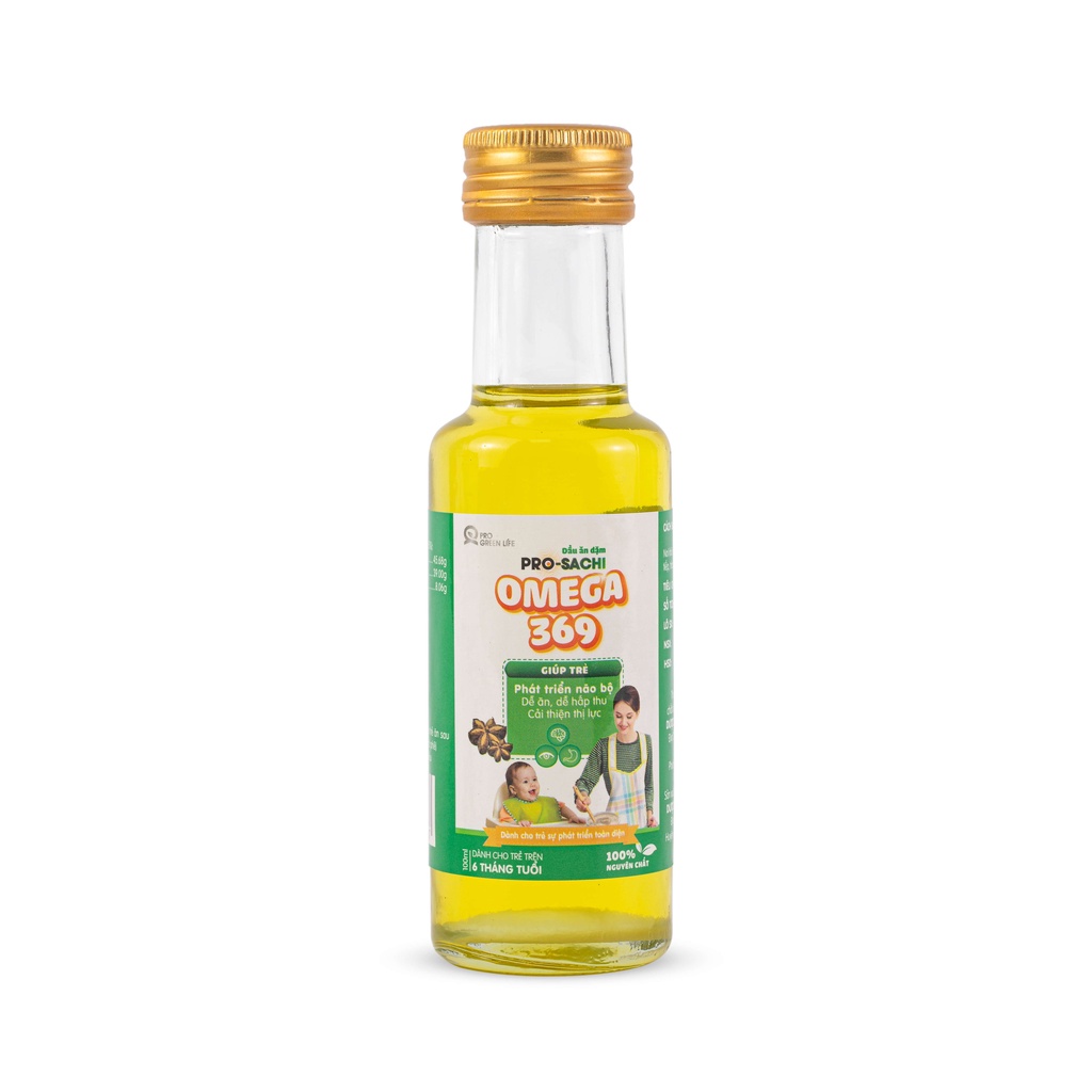 Dầu Ăn Dăm Cho Bé, Dầu Sachi Bổ Sung Omega 369 Cho Bé Từ 6 Tháng Tuổi, Chai 100ml