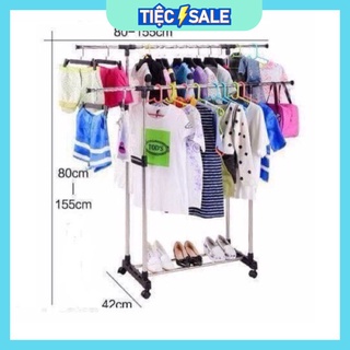 Giàn phơi quần áo inox di động tháo rời được _ Giá Bán Sỉ Lẻ