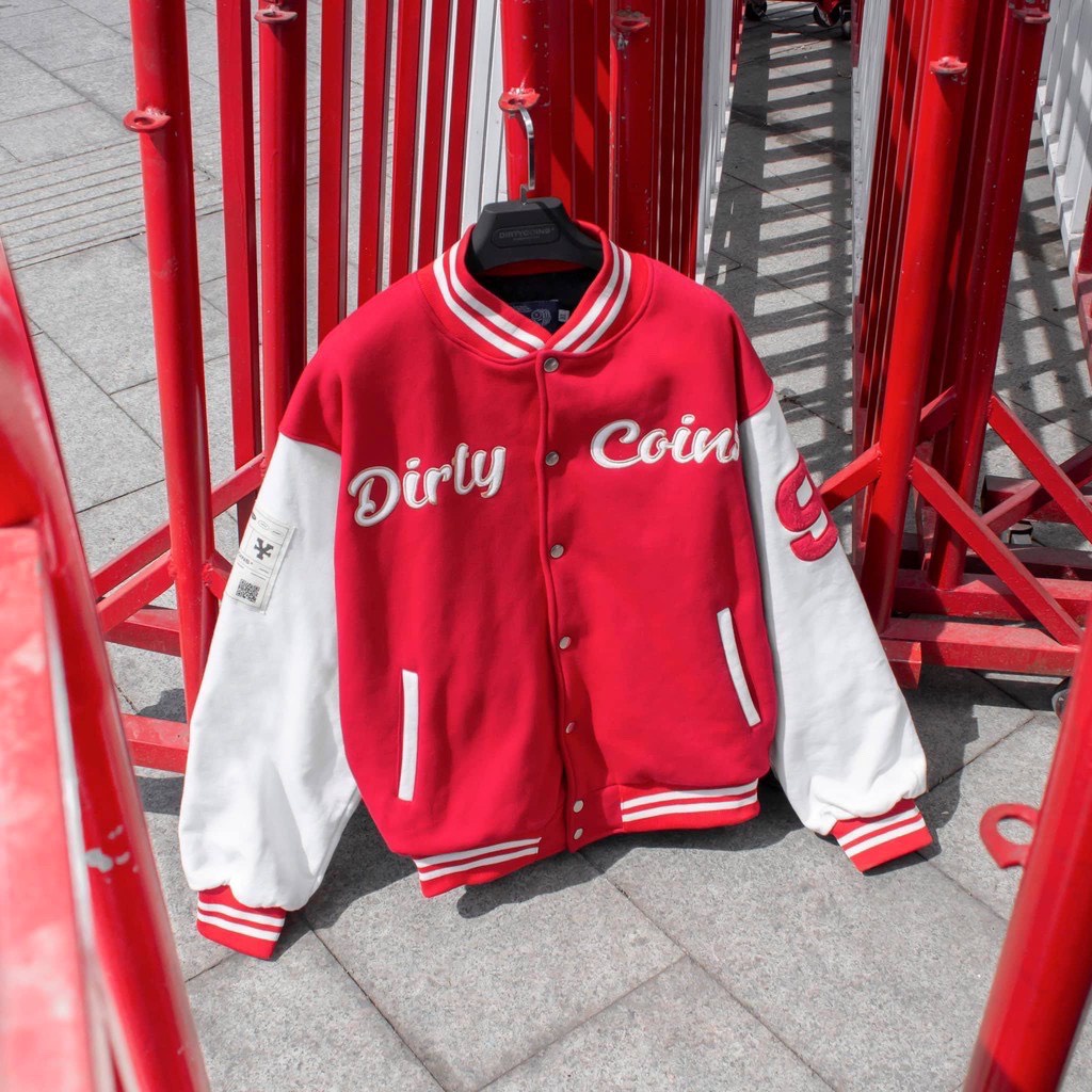 Áo Khoác Bomber Varsity Jacket Local Brand Dirty Coins Nam Nữ Unisex