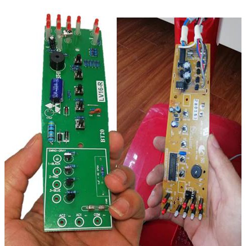 Bo mạch điều khiển quạt cây Mitsubishi LV16-RT, RQ, RP thay thế cho mạch Mitsubishi chính hãng