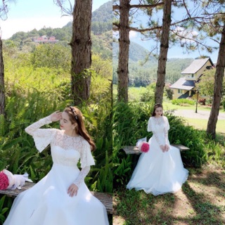 ❣️COMBO 1 ĐẦM DẠ HỘI TAY CÁNH TIÊN VÀ 1 Áo nhún