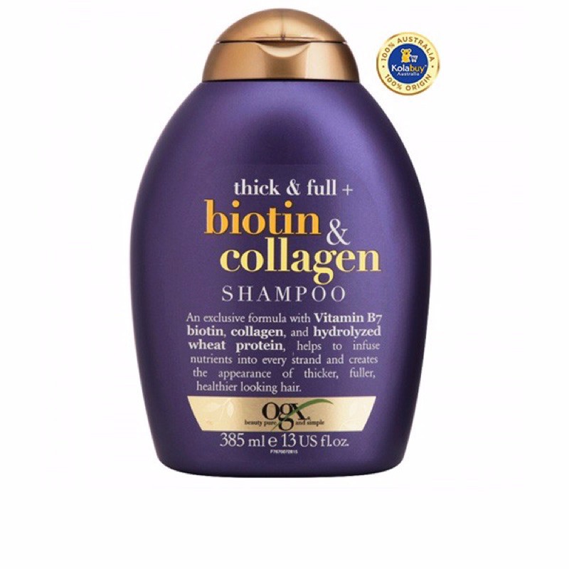 Dầu gội Chống rụng tóc OGX Biotin & Collagen Shampoo 385ml