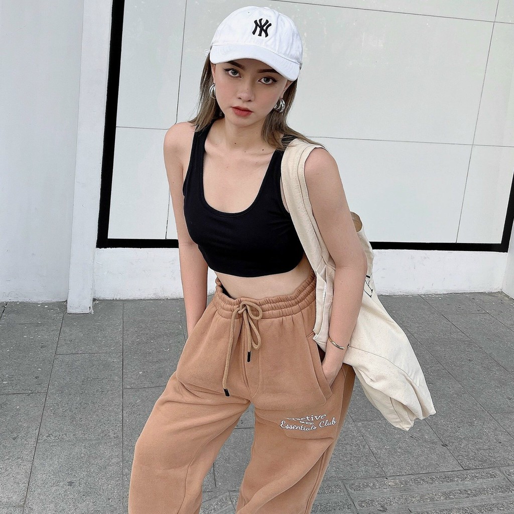 Quần jogger thể thao RYACTIVE - OVERSIZE JOGGER Caramel