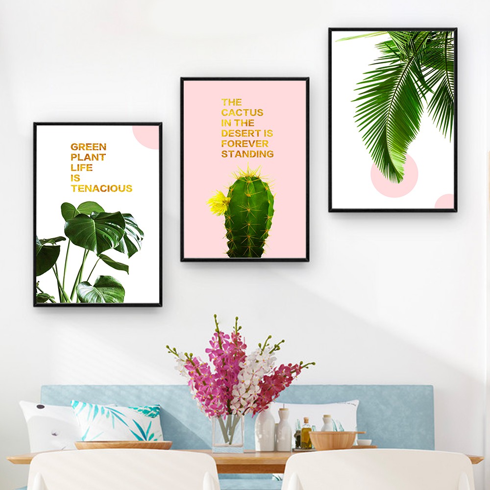Tranh canvas lá cây xanh treo tường, mang lài không gian tươi mát, tranh treo tường lá cây | 3H | BigBuy360 - bigbuy360.vn