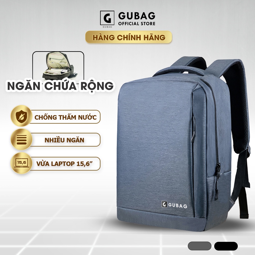 Balo máy tính GUBAG, dành cho người đi làm, công sở, đựng vừa laptop 15,6 inch, nhỏ gọn, chống sốc, chống nước