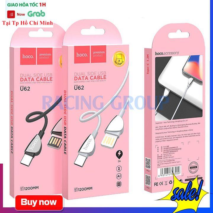 [ Dài 1.2M ] Cáp Sạc Nhanh 2.4A Hoco U62 - Cổng Type-C - Sợi Cáp Chắc Chắn