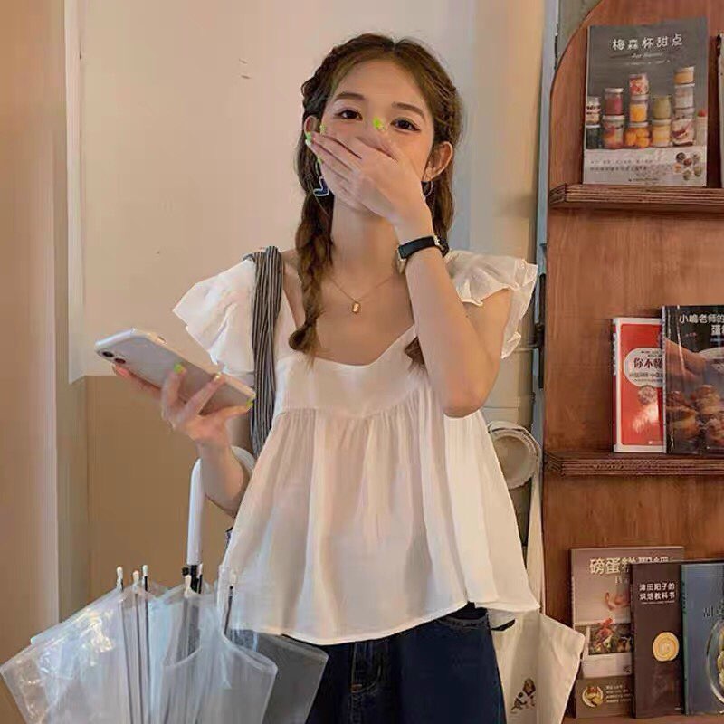 Áo Kiểu Cánh Tiên Cổ Vuông