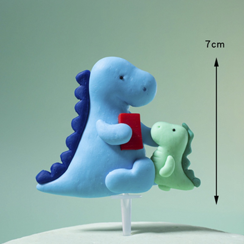 Phụ Kiện Trang Trí Bánh Sinh Nhật Hình Khủng Long Dễ Thương