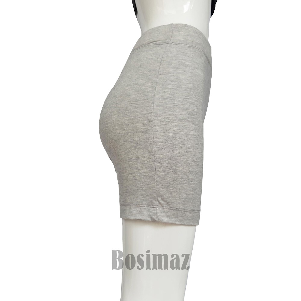 Quần Legging Nữ Bosimaz MS345 đùi không túi màu tiêu xám nhạt cao cấp, thun co giãn 4 chiều, vải đẹp dày, thoáng mát.