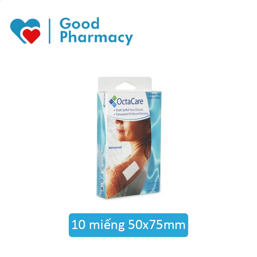 Băng cá nhân trong suốt chống thấm nước Octacare dùng cho người thường xuyên tiếp xúc nước, bơi lội, tắm, rửa, vết đứt