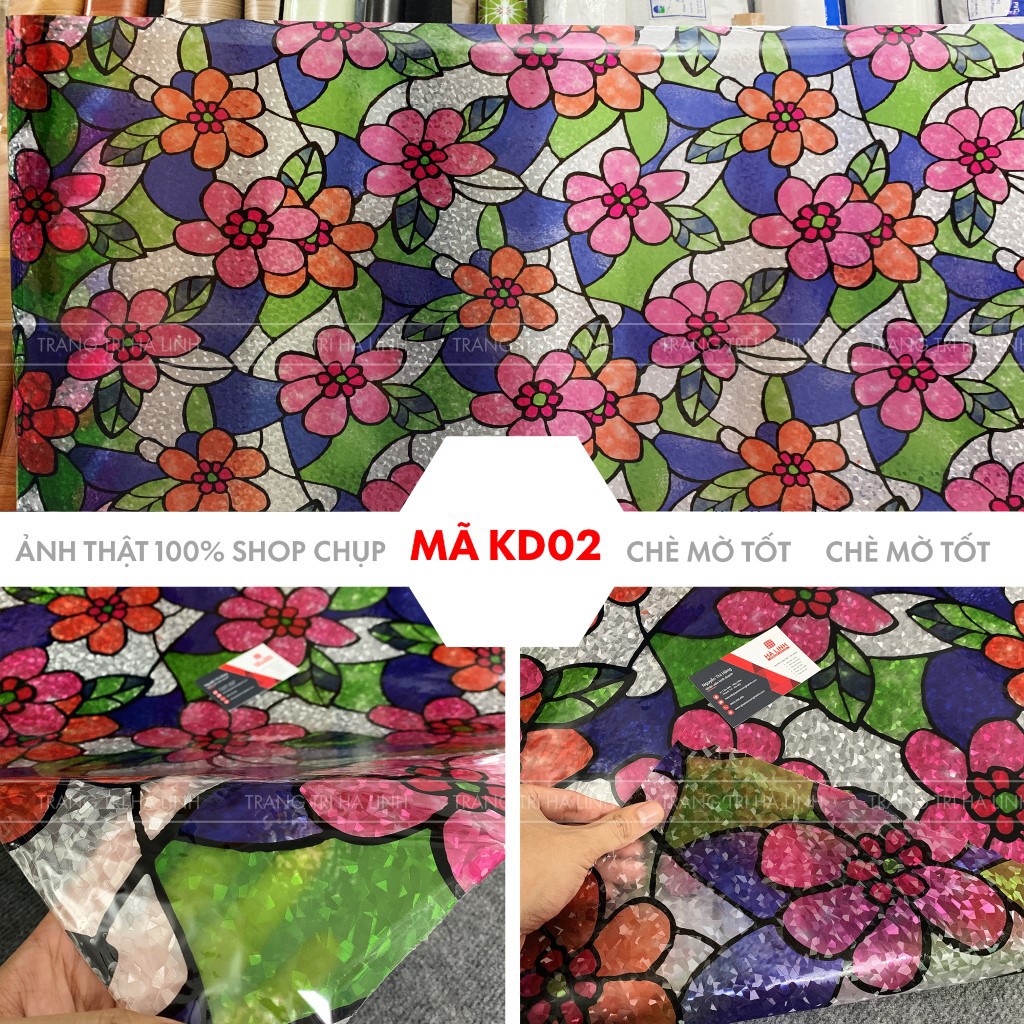 Decal dán kính hoa văn 3d loại dày cao cấp, giấy dán kính phòng ngủ nhiều mẫu đẹp