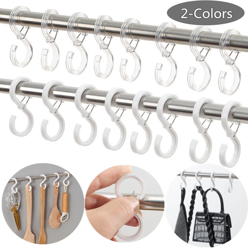 Móc Khóa Đa Năng Hình Chữ S Với Khóa Nhựa / Thẻ Nhựa / Móc Treo Túi Xách
