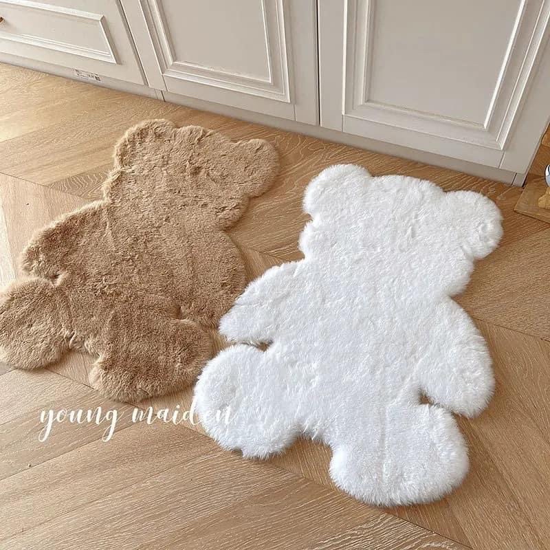 Thảm lông gấu kute decor