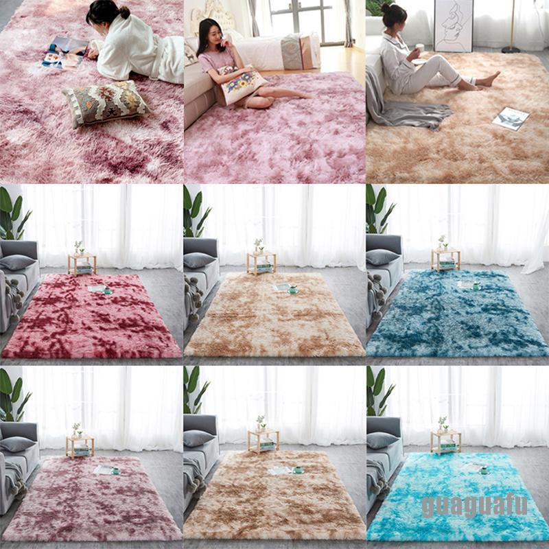 Thảm Lông Nhung Nhuộm Màu Trải Sàn Phòng Khách