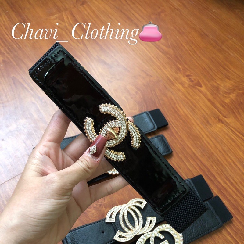 CHAVI SHOP Đai váy mặt đính đá bản 3-4cm dễ dàng sử dụng